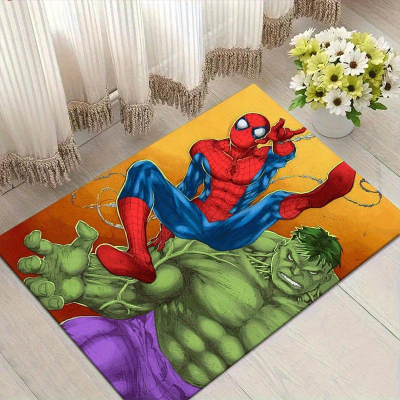 

1pc Spider-Man Pattern Area Rug Soft Flannel Floor Mat for Living Room,Office,Bedroom and Carpet,Sofa Coffee Table Floor Mat 60cm by 90cm