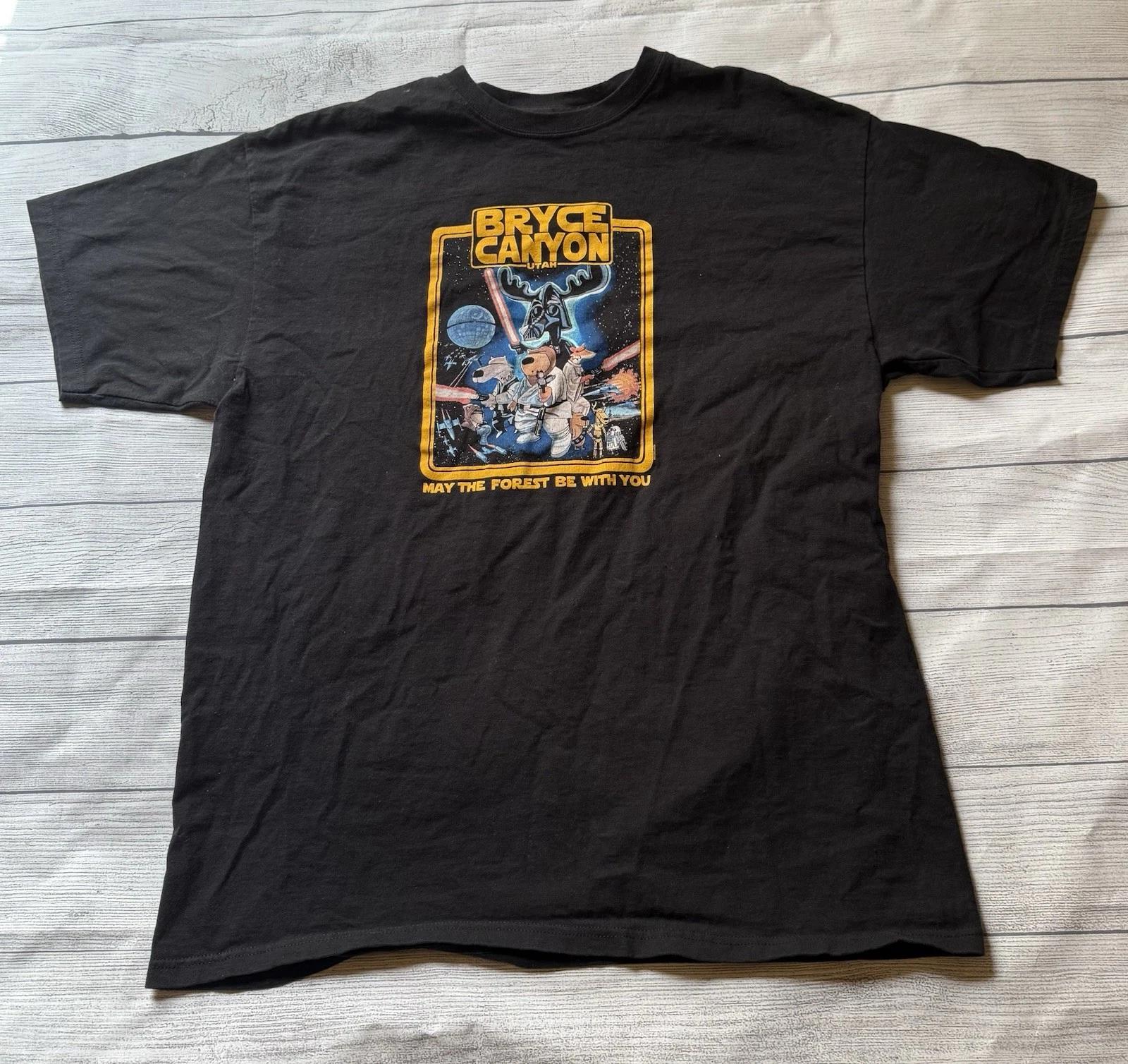 Bryce Canyon Utah T Shirt May The Forest Be With You Star Wars Parody Size XL 4XL