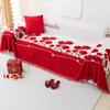 One-Piece Festive Bright Red Sofa Towel Housewarming Wedding New Year Holiday Cushion Four Seasons Universal Full Covered Sofa Cover Cloth