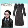 Wednesday Addams Family Dress Cosplay Costume For Halloween Fancy Dress Party