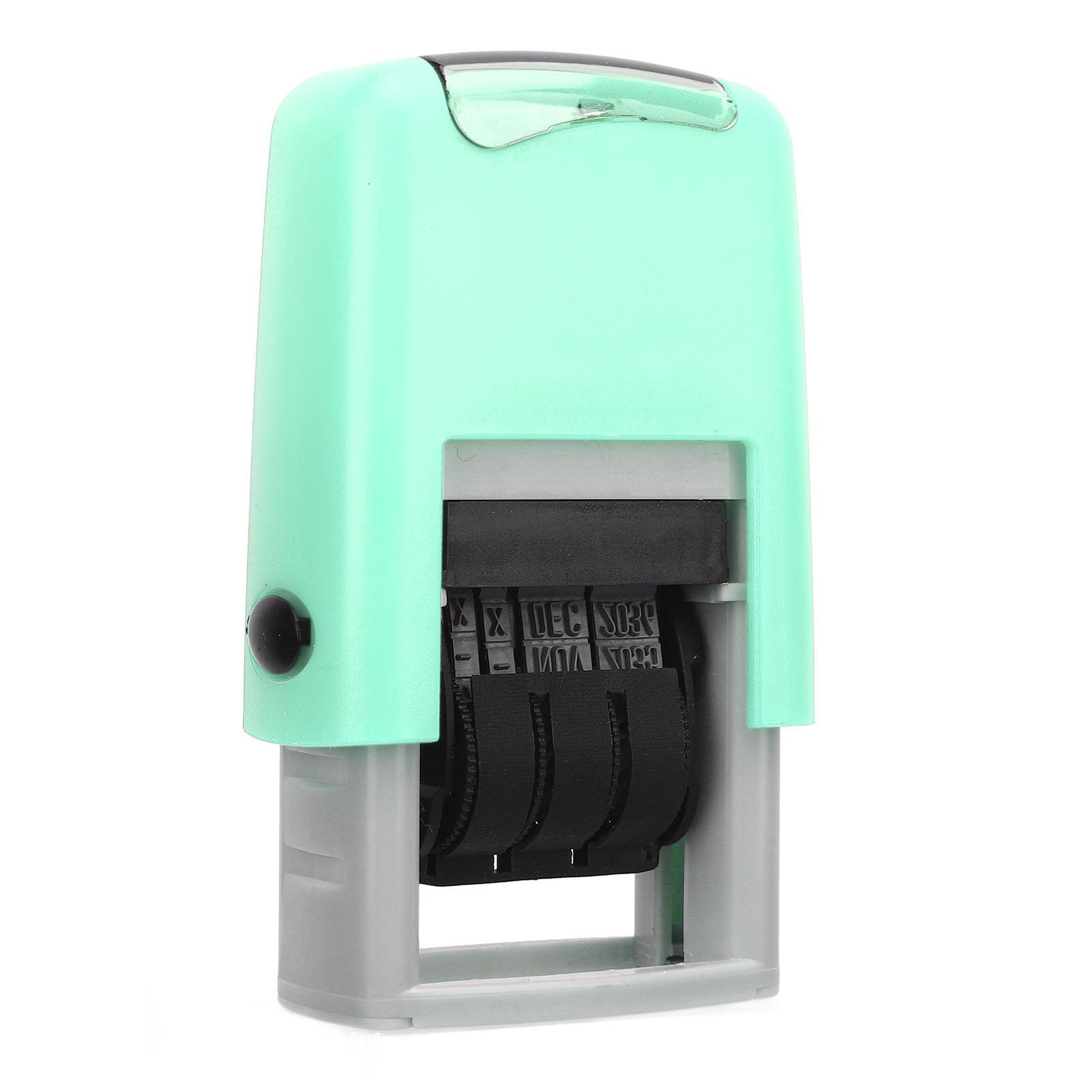 

25x2.8мм Английский штамп даты Прозрачный штамп Быстросохнущий Регулируемый штамп даты для учебы, работы, жизни зелёный