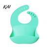 Adjustable Bibs for 6 Months to 3 Years Silicone Baby Bib, Waterproof Soft Feeding Durable Non Irritating Summer Large Pocket Food Catch Bib