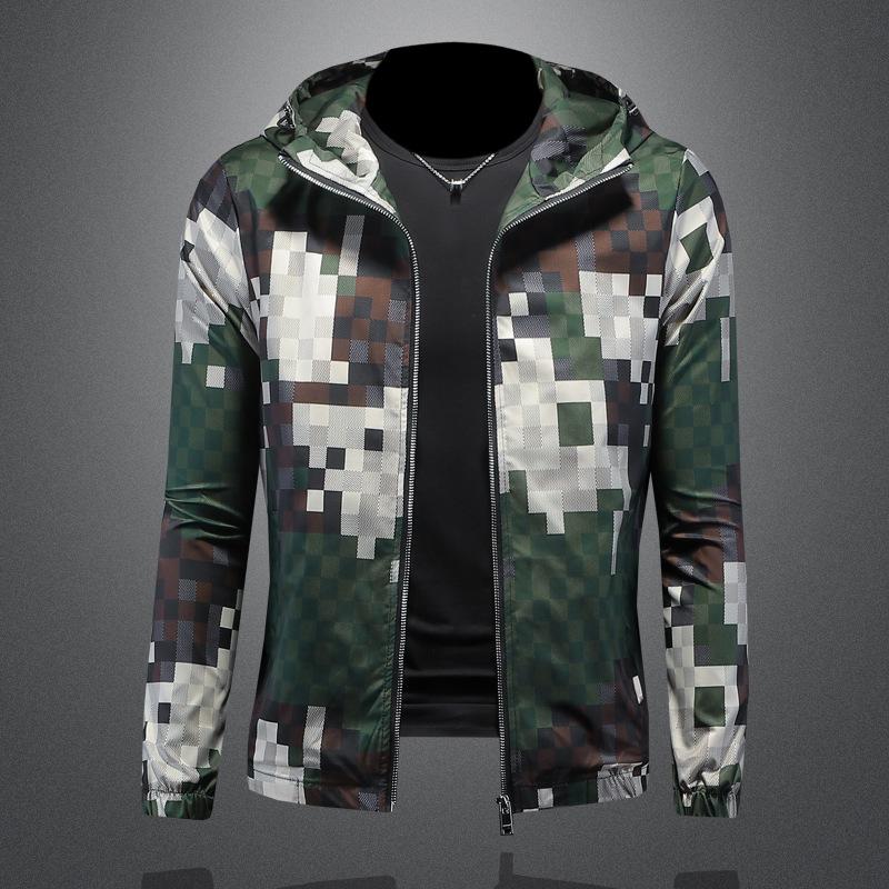 

2026 New Style Stand-up Collar Cardigan Mens Casual Fashion Outerwear JK9229 5XL темно-зелений колір