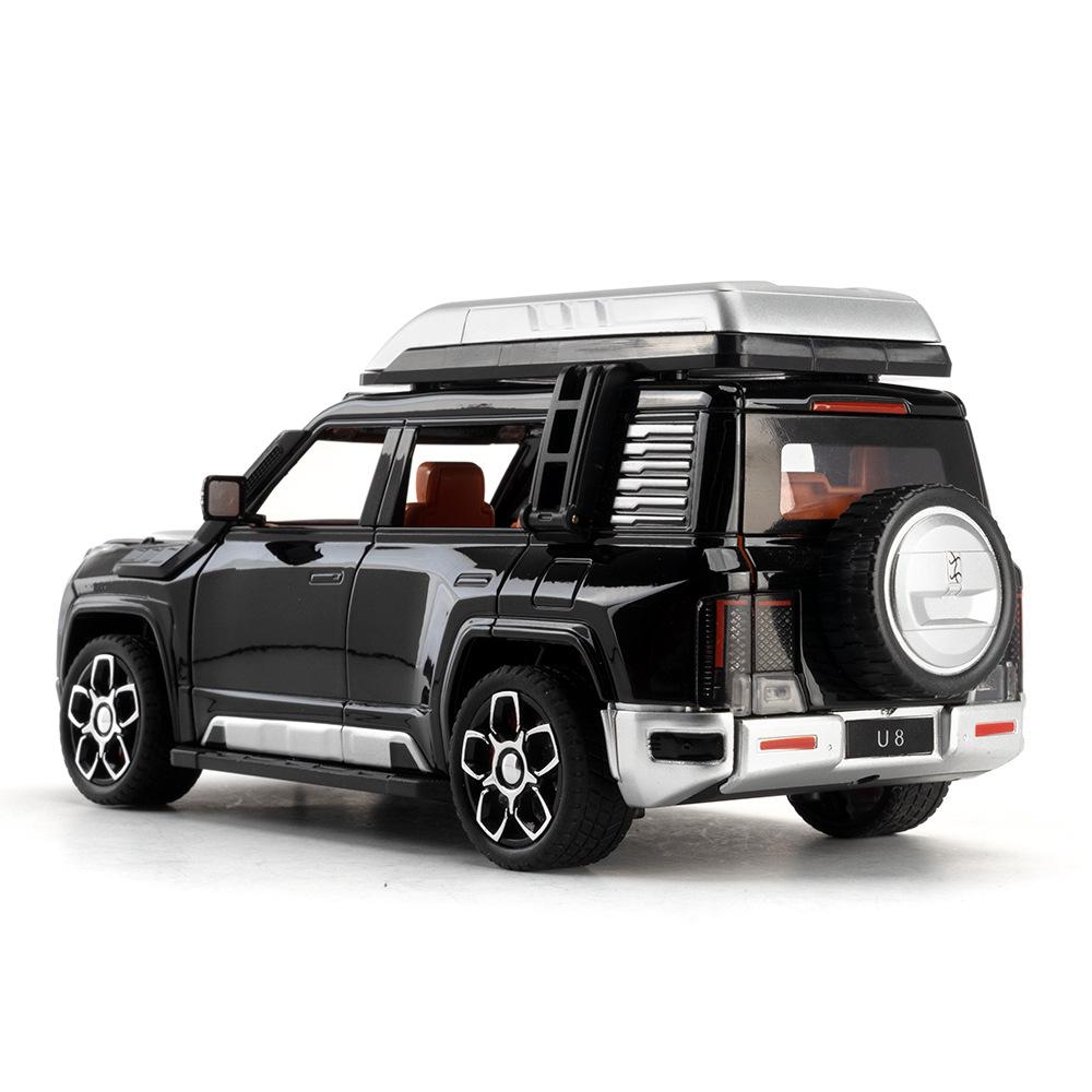 1/24 BYD Yangwang U8 SUV Alloy Car Model Diecast Metal Toy New Energy Off-Road Vehicles Car Model Sound and Light Children's Gift