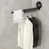 Wall Mounted Clothes Drying Rack Laundry Drying Rack for Laundry Space Saver Clothes Rack Retractable Dryer Racks Black
