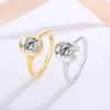 S925 Sterling Silver Moissanite Ring for Women, Irregular Egg Shape, High-End Design