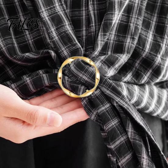 Clothing Styling Tool Shirt Ties Clips for Women, Multifunctional Scarf Ring And Slides, T-Shirt Waist Tightener Cincher Knot Clip Rings Large