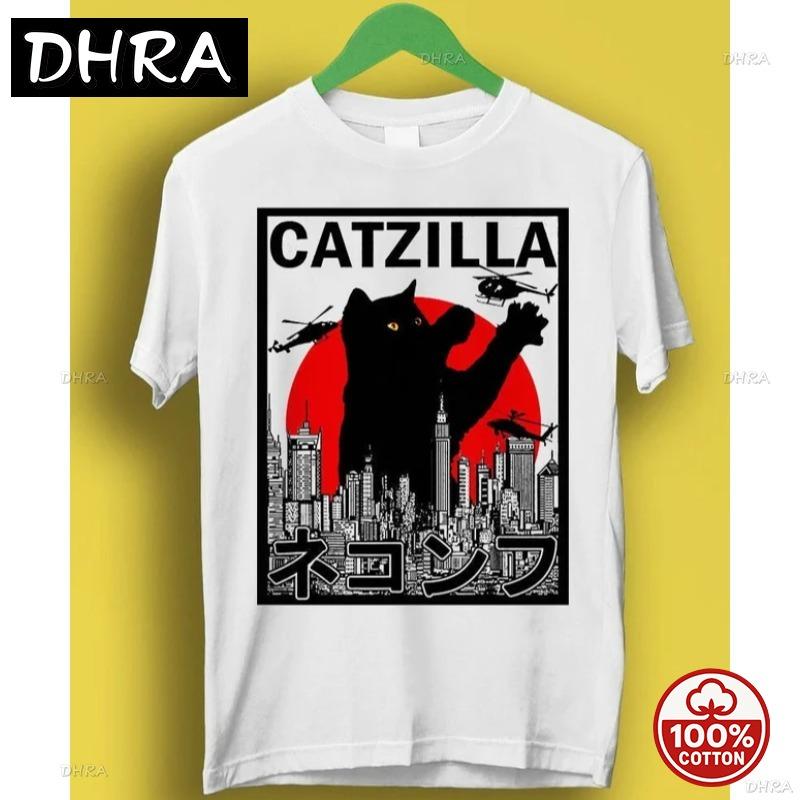 Catzilla King of Pawster Paws Cat Kitten Pet Lover Meme Gift Funny Style Unisex Gamer Cult Movie Music TShirt Fashionable S
