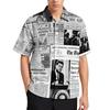 Été Homme Collage Journal 3D Chemise Hawaïenne Homme Revers Décontracté Mode Manches Longues Chemises Bouton Hauts Grande Taille