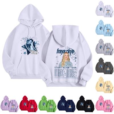Unisex Fashion Lightweight Long Sleeve Pullover With Pockets Printed Hoodie