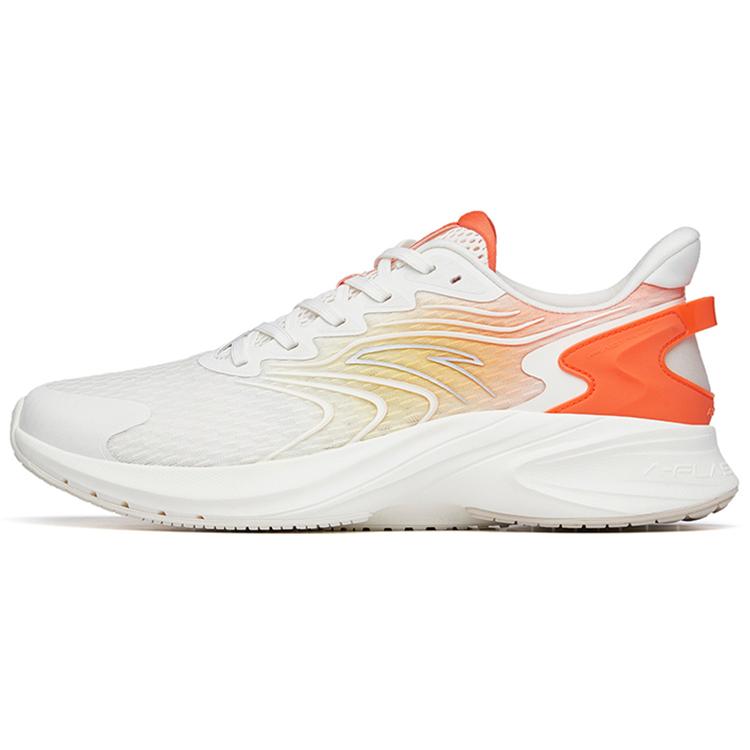 New Anta Cushioned Anti-Slip Wear-Resistant Breathable Lightweight Low-Top Running Shoes Men's White Orange 112225585-4