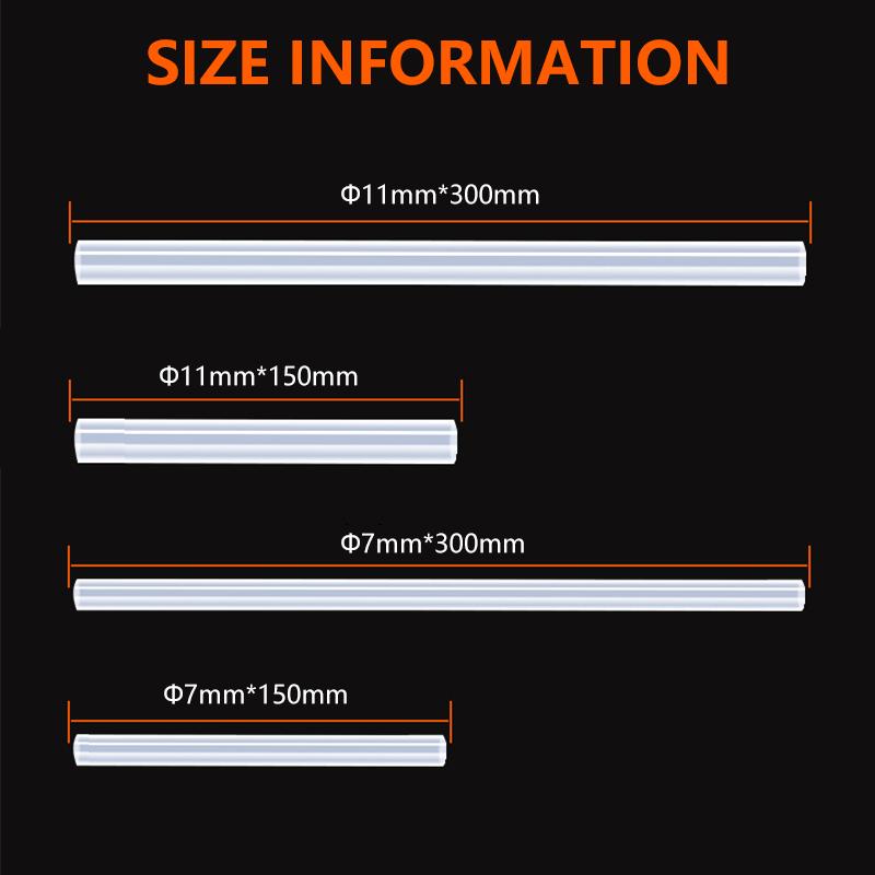 500g/Lot 7mm or 11mm Transparent Hot Melt Gun Glue Sticks for Heat Pistol Gun Adhesive DIY Tools Repair Alloy Accessories