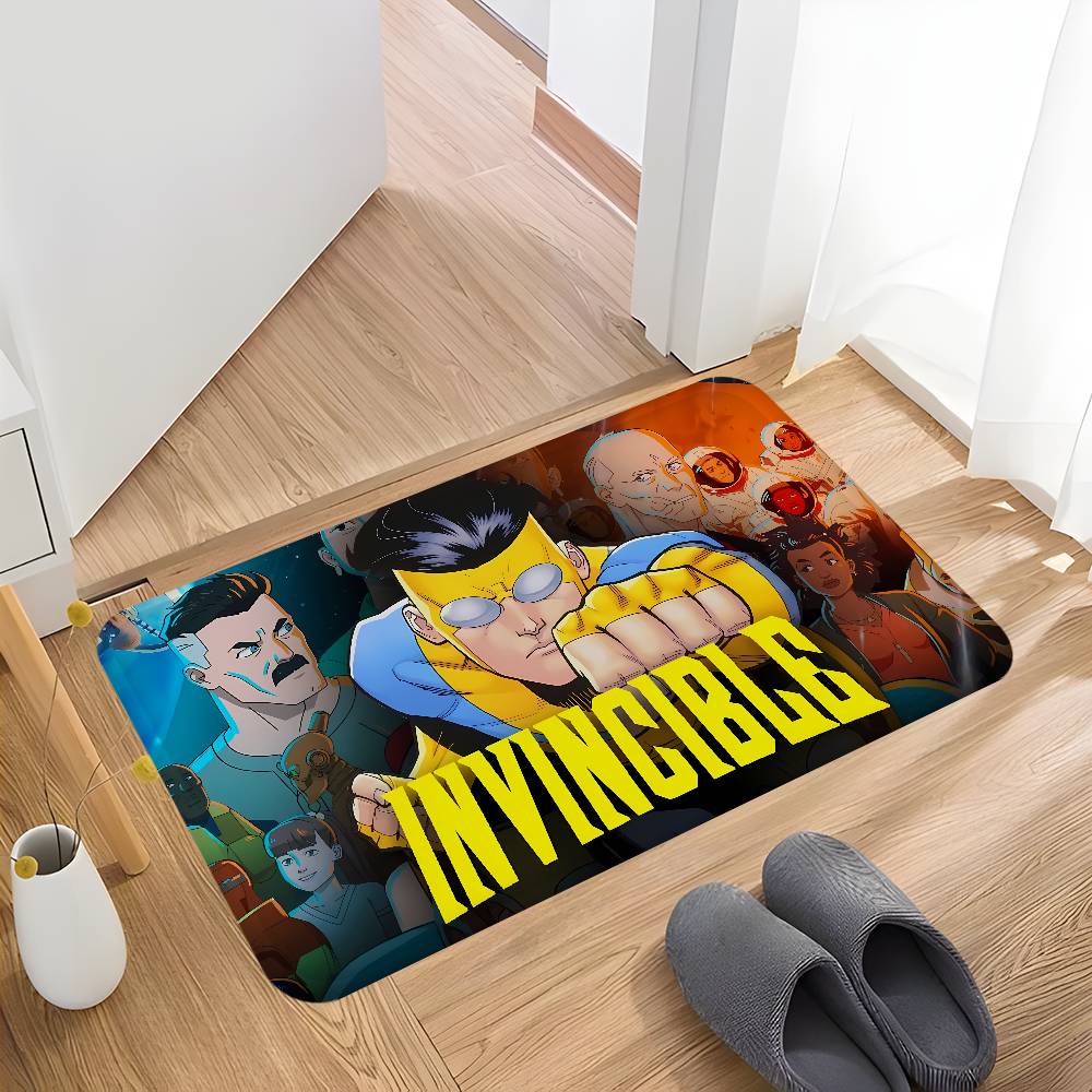 Superhero Invincible Anime Movie Door Mat Kids Room Bedroom Decoration Balcony Anti-Slip Doormat Living Room Doormat Area Rug