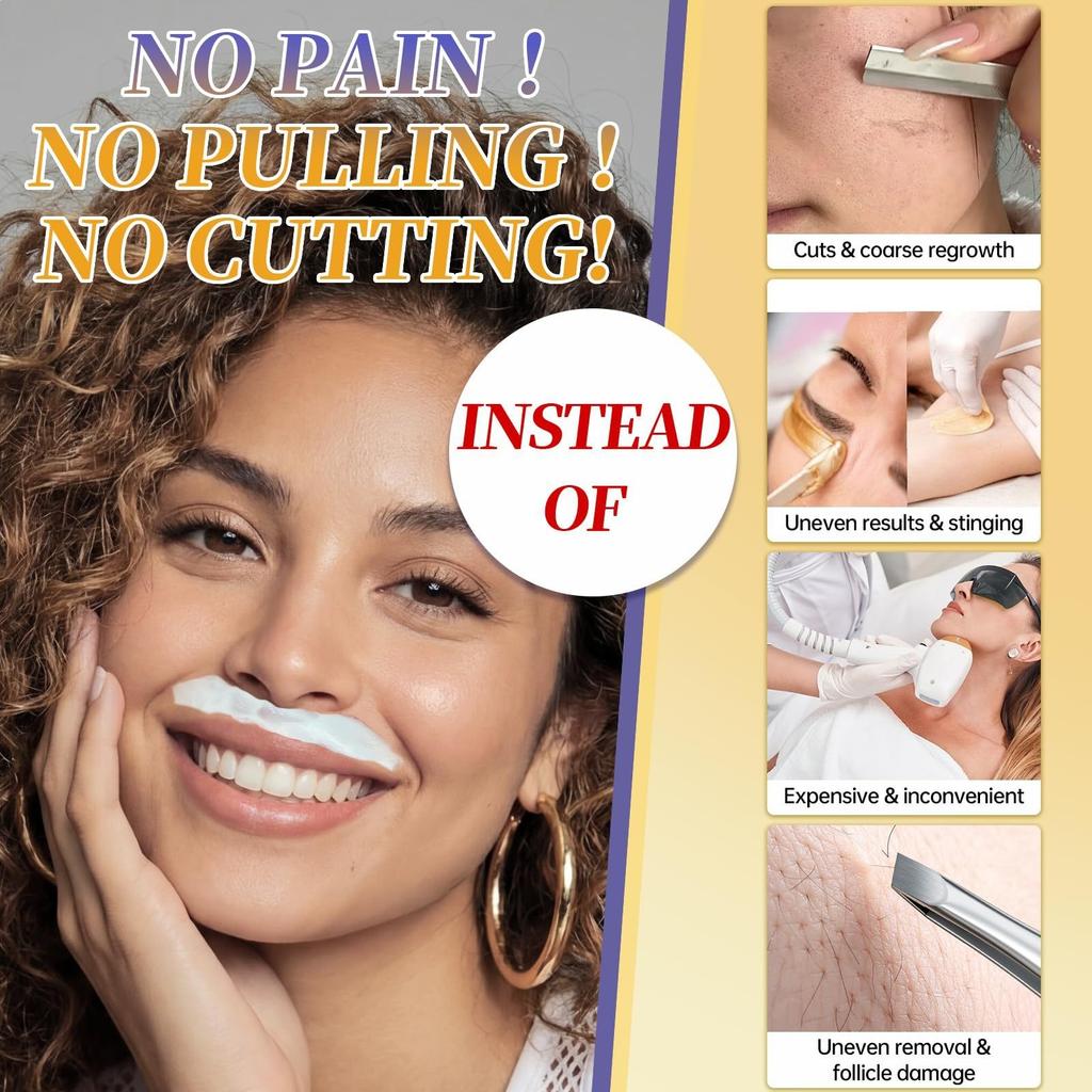 Facial Hair Removal Kit for Women and Men, Gentle and Effective