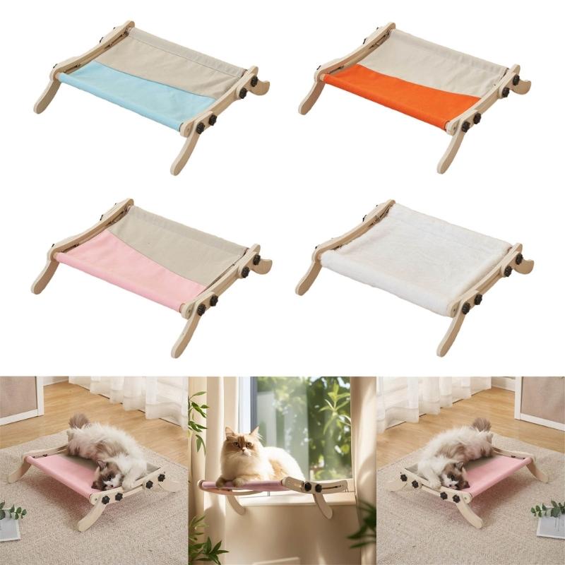 Pet Cat Hammock Window No Drilling Needed Hanging Cat Bed Easy to Install Hammock Window Bed Sunny Window Accessories