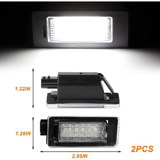 HZEL Car LED License Plate Light, 2PCS Vehicle Rear Tag Lamp Assembly, Automotive Tail Xenon Tag Lighting Kit Replacement Accessories Compatible With