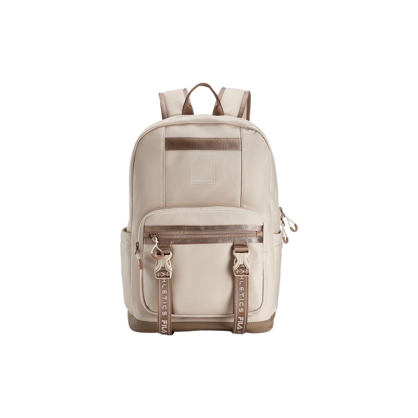 FILA Casual Sports Fabric Backpack Unisex Backpacks Beige A13U341133FBG Barley Skin Color