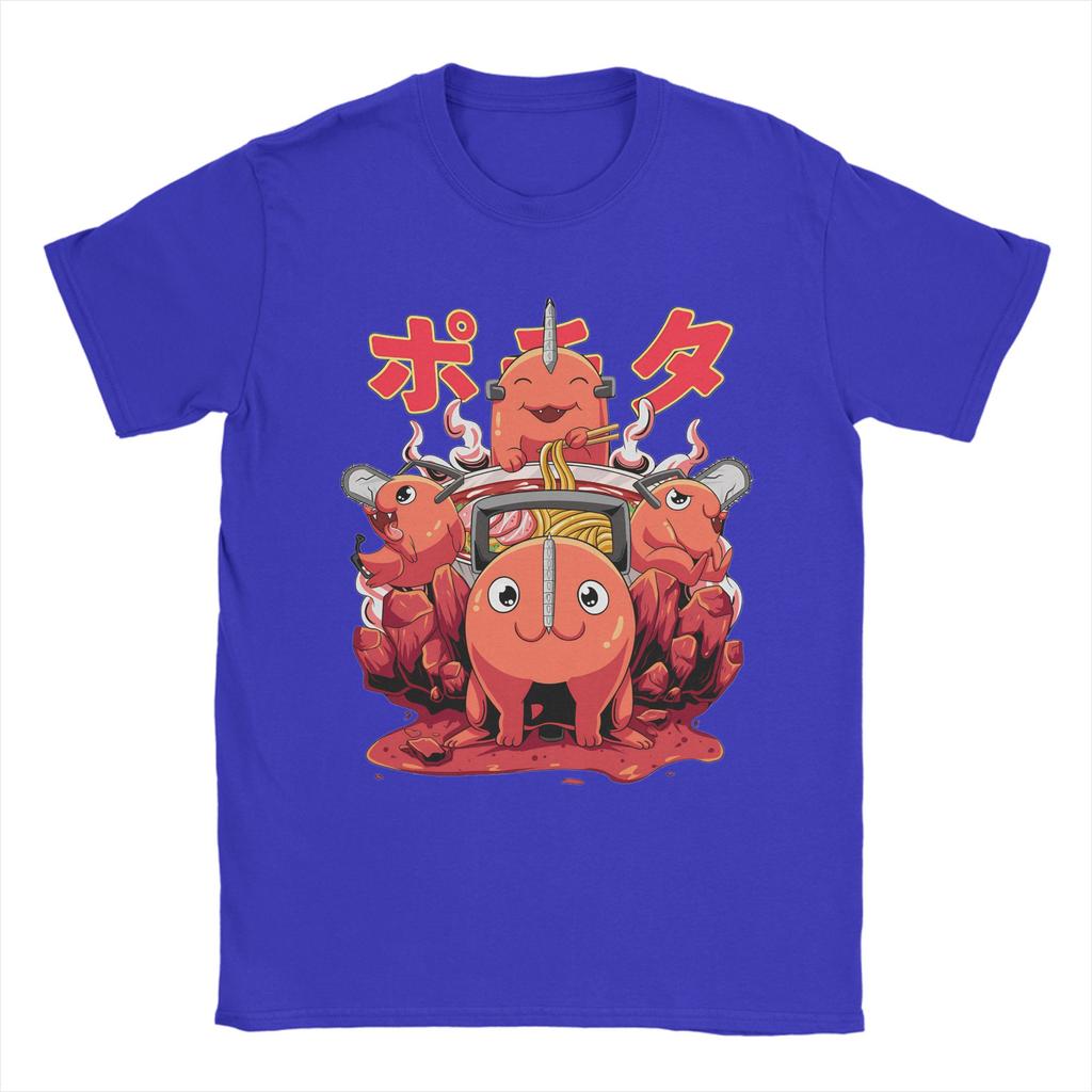 Men's Demon Ramen T-Shirts  Manga Denji Power Reze Cotton Clothes Beach Short-Sleeved T-Shirt O Neck Tshirt Plus Size 5XL 6XL
