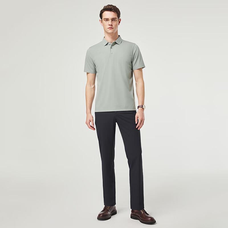 YOUNGOR Men s Soft & Comfortable Short Sleeve Polo Shirt L