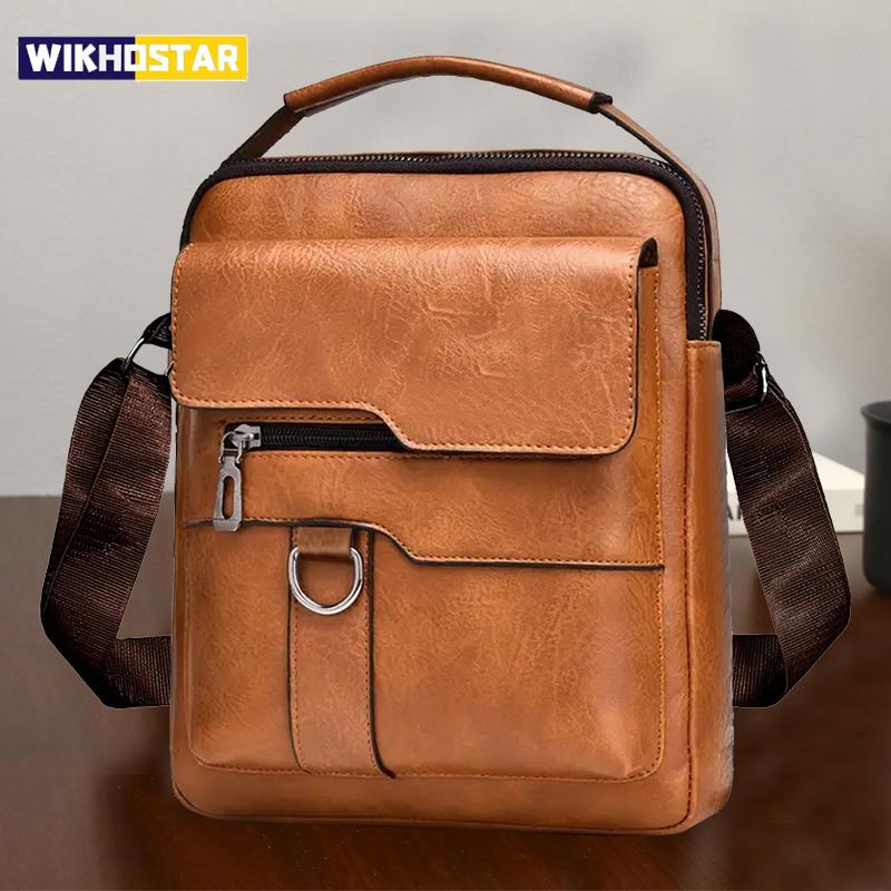 Rugged Vintage Texture Shoulder Bag 2025 Hot Sale Multi-Color Lightweight Adjustable-Strap for Daily Use Casual Crossbody Bag