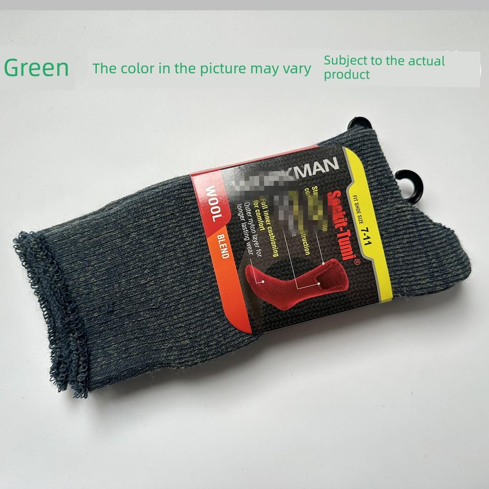 80% Mernu Wool Fall and Winter Heattech Men's and Women's Long Tube Extra Thick Fluffy Loop Sweat Socks Outdoor Snow Cold Socks