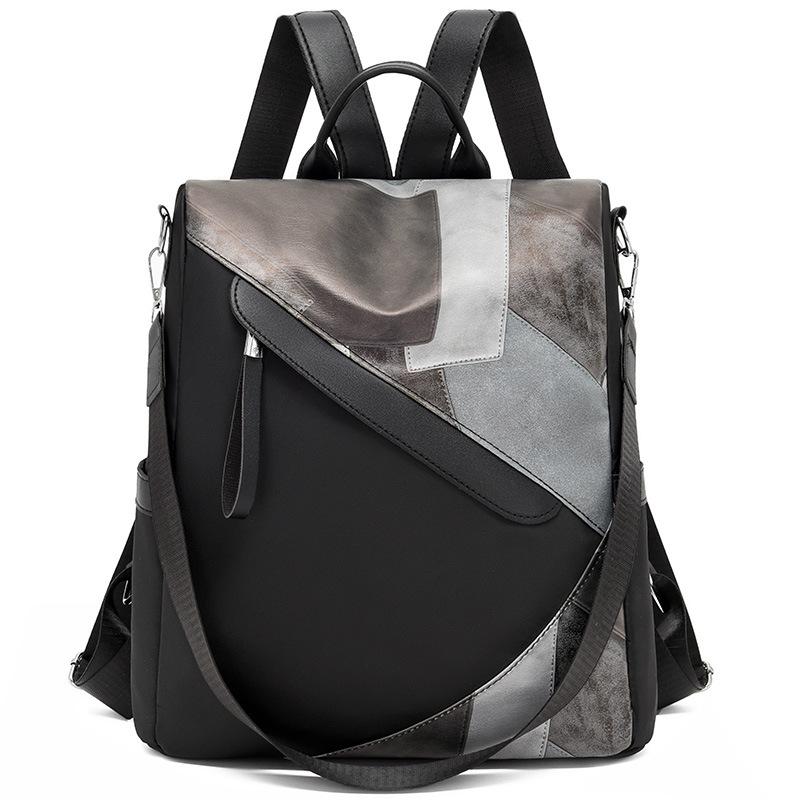Autumn and winter new trend fashion splicing women's backpack outdoor travel versatile women's bag