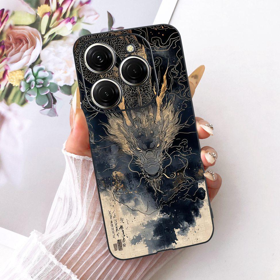 Case For Tecno Spark 20 Pro Cover KJ6 Cute Cat Fashion Butterfly Painted Casing For Techno Spark 20 Pro Bumper