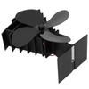 Fireplace Fan 4 Blades Heat Powered Stove Fan Heat Distribution for Wood/Log Burner