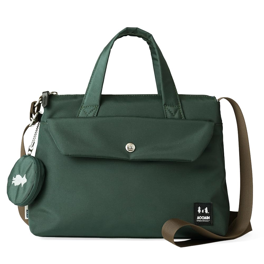 

Moomin Shoulder Tote Green 2-Way Bag, Women s, rmnk-06, зелений