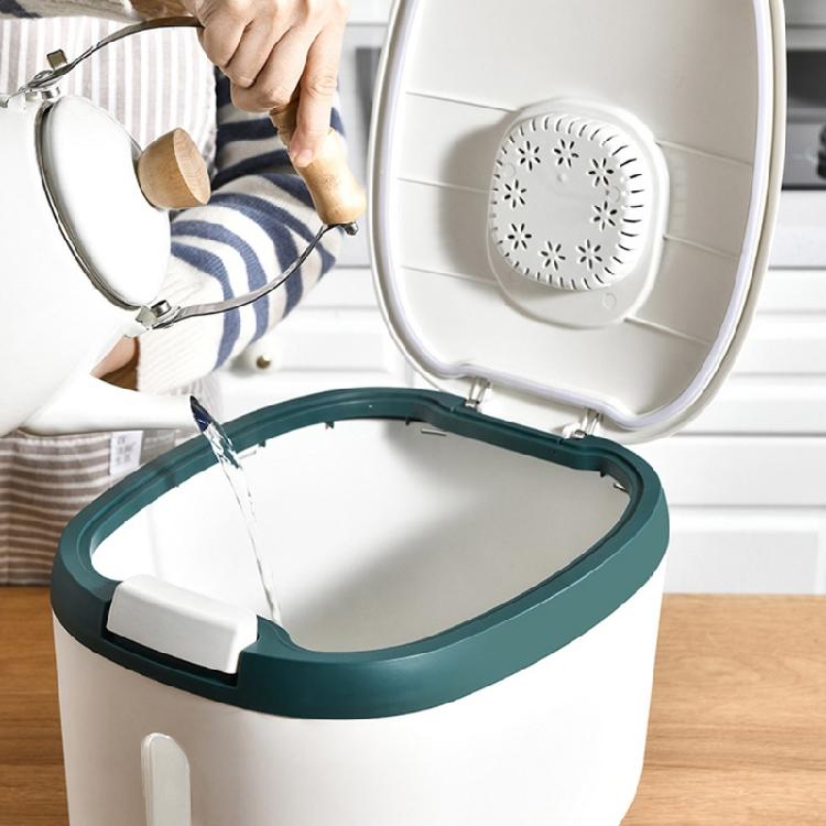 Rice Bucket Storage Box Dispenser Container Grain Jar Kitchen Organizer