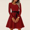 Women's Casual Fashion Long Sleeve  Vintage Long Dresses