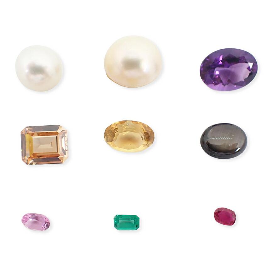 

[Used] Amethyst, black star sapphire, citrine, ruby, South Sea pearl, mabe pearl, etc. loose / j13-32