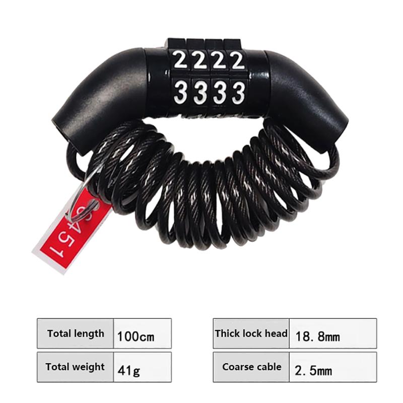 1Pcs Universal Motorcycle Bicycle Password Lock Portable Helmet Lock Anti-Theft Mtb Road Bike Bicycle Locks