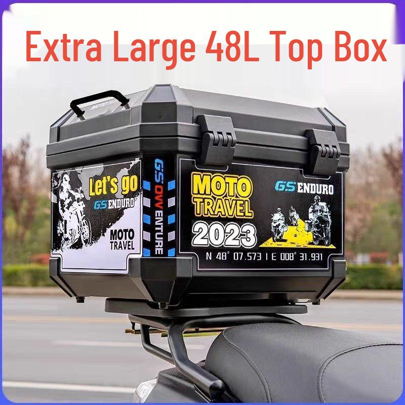 Waterproof, thickened extra-large tail box for electric vehicles and motorcycles, compatible with Ninebot and Niu.