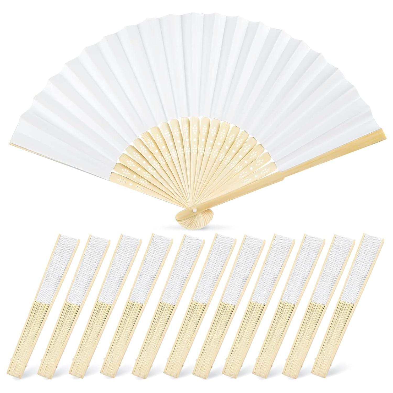 

Foldable Bamboo Fans 1/5/10PCS Eastern Style Handheld Fan Chinese Fan for DIY Decoration Wedding Dancing Party Summer 1Pcs белый