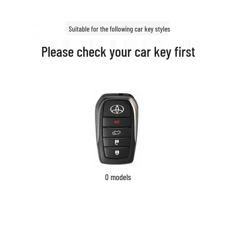 Toyota Tundra/Sequoia US Key Cover - Pink & Black Leather Shell 