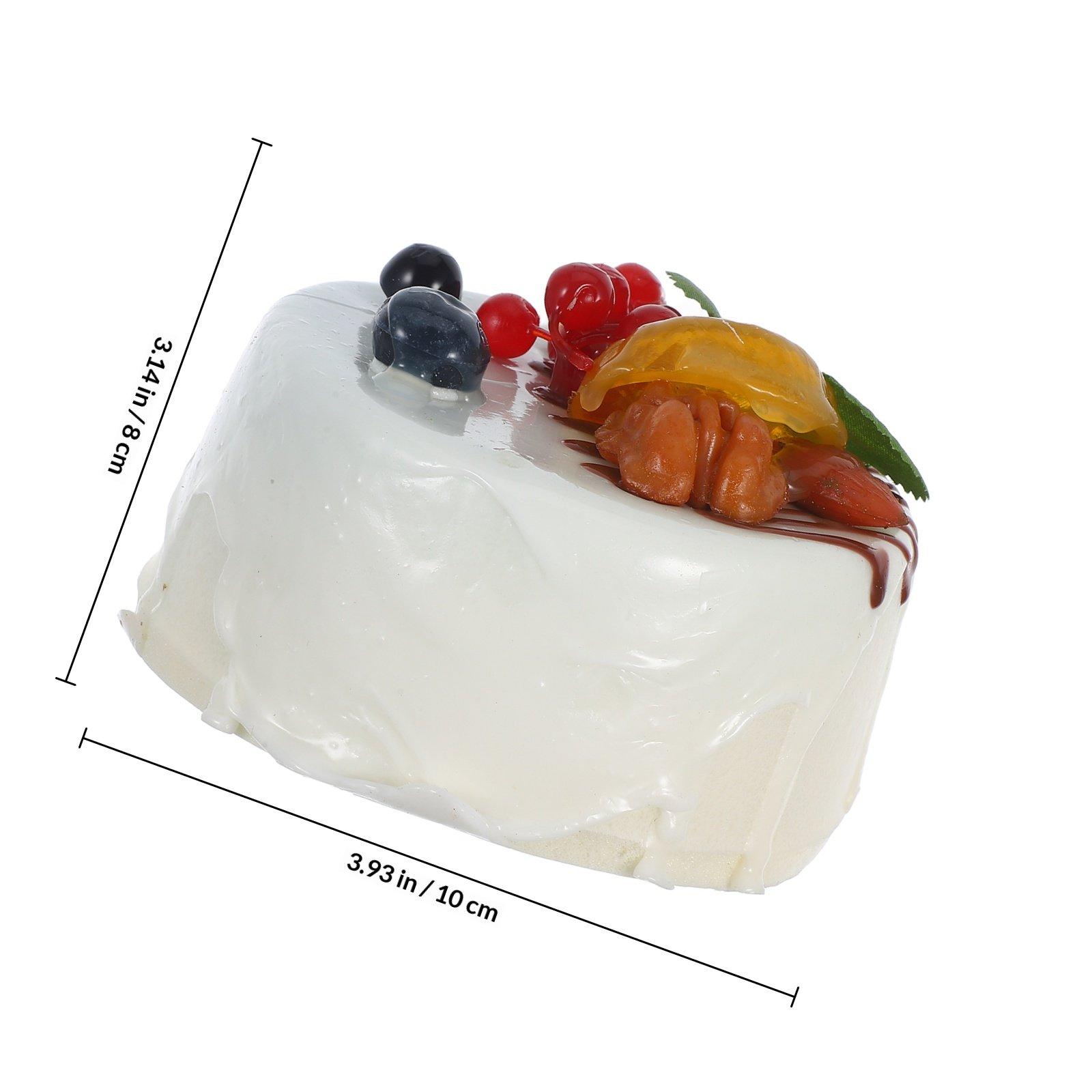 

Lightweight Portable Realistic Artificial Cake for Photography Props Cake Shop Display Home Decor Wedding Birthday Celebration білий