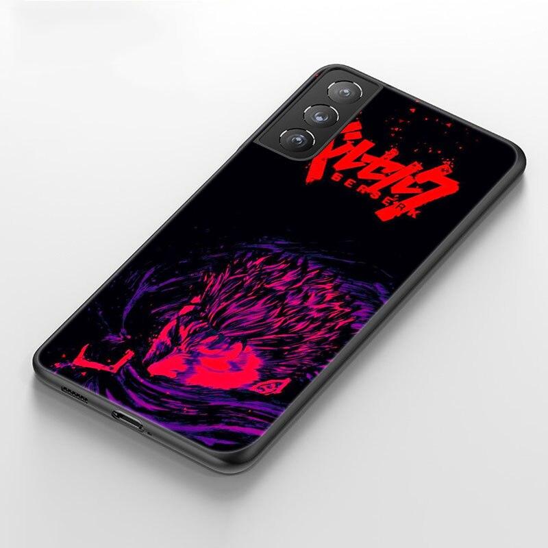 Anime Berserk Guts Phone Case For Samsung Galaxy S20 S21 FE S10 Lite Note 20 10 Lite S8 S9 S10E S10 Plus Ultra Black Soft Cover