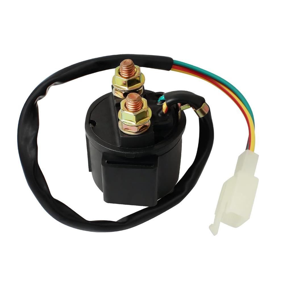 Cyleto GY6 Starter Solenoid Relay For 4-Stroke 110Cc 150Cc 50Cc 125Cc 200Cc 250Cc 70Cc 90Cc ATV 4 Wheel Scooter Go Kart Quad Moped Dirt Pit Bike