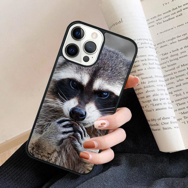 Kawaii Baby Raccoons Racoons Phone Case Back Cover for iPhone 17 Air 16 15 14 13 11 12 Pro Max Plus Fundas Coque