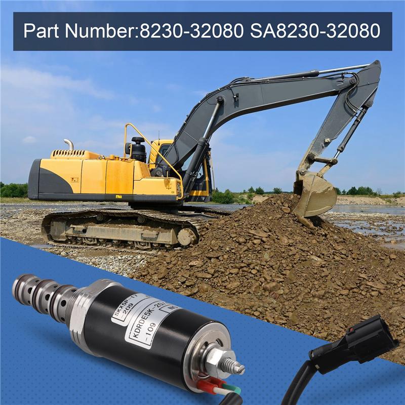 Wytrzymały-8230-32080 SA8230-32080 Części do koparek EC210 EC210B Koparka Pompa hydrauliczna Zawór elektromagnetyczny Do Volvo EC290 240