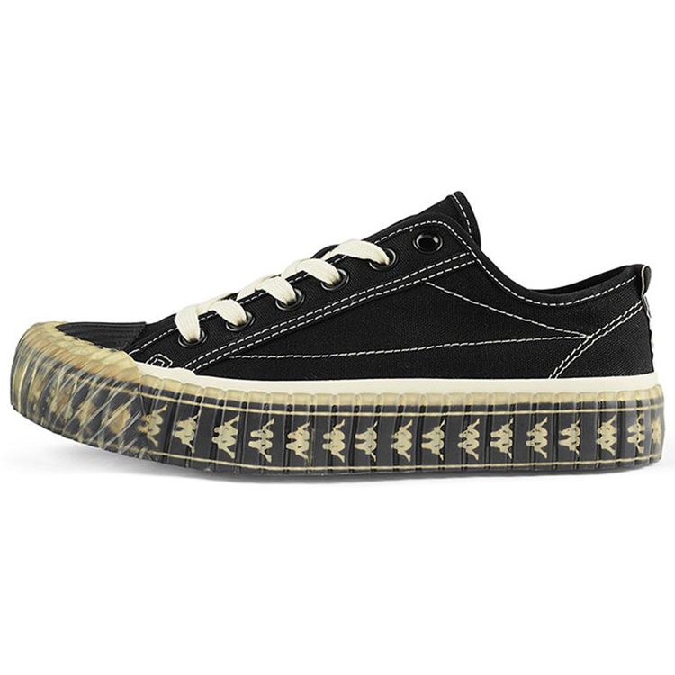 Kappa Logo Slip-Resistant Durable Low-Top Canvas Shoes Unisex sneakers Black K0AW5VS03-990