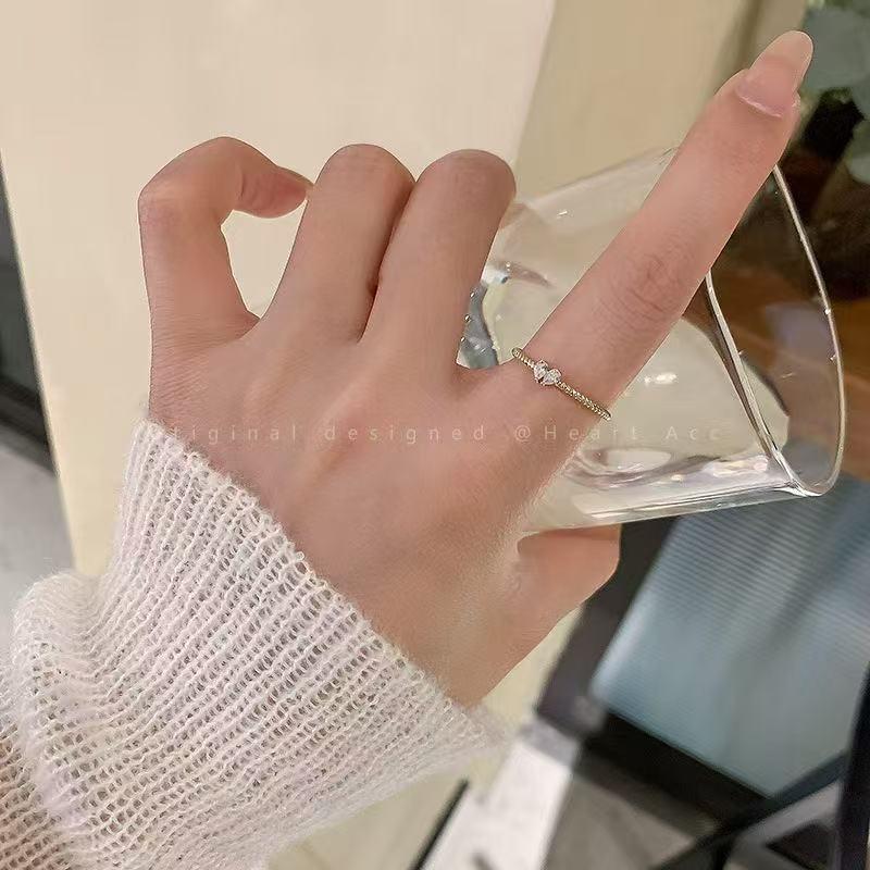 Zirconia Heart Women s Elegant Versatile Ring - Exquisite Sweet Style