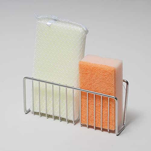 Pearl Metal Wide Stainless Steel Sponge Holder, At Aqua, HB-3950, Silver