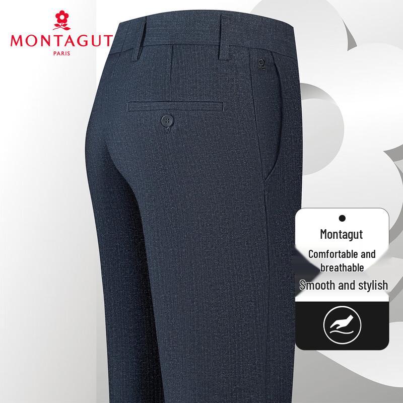 

MONTAGUT Men s Business Straight-Leg Trousers XL