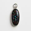 16.8 Ct Natural Ethiopian Multicolor Opal Oval Cut Pendant 925 Sterling Silver
