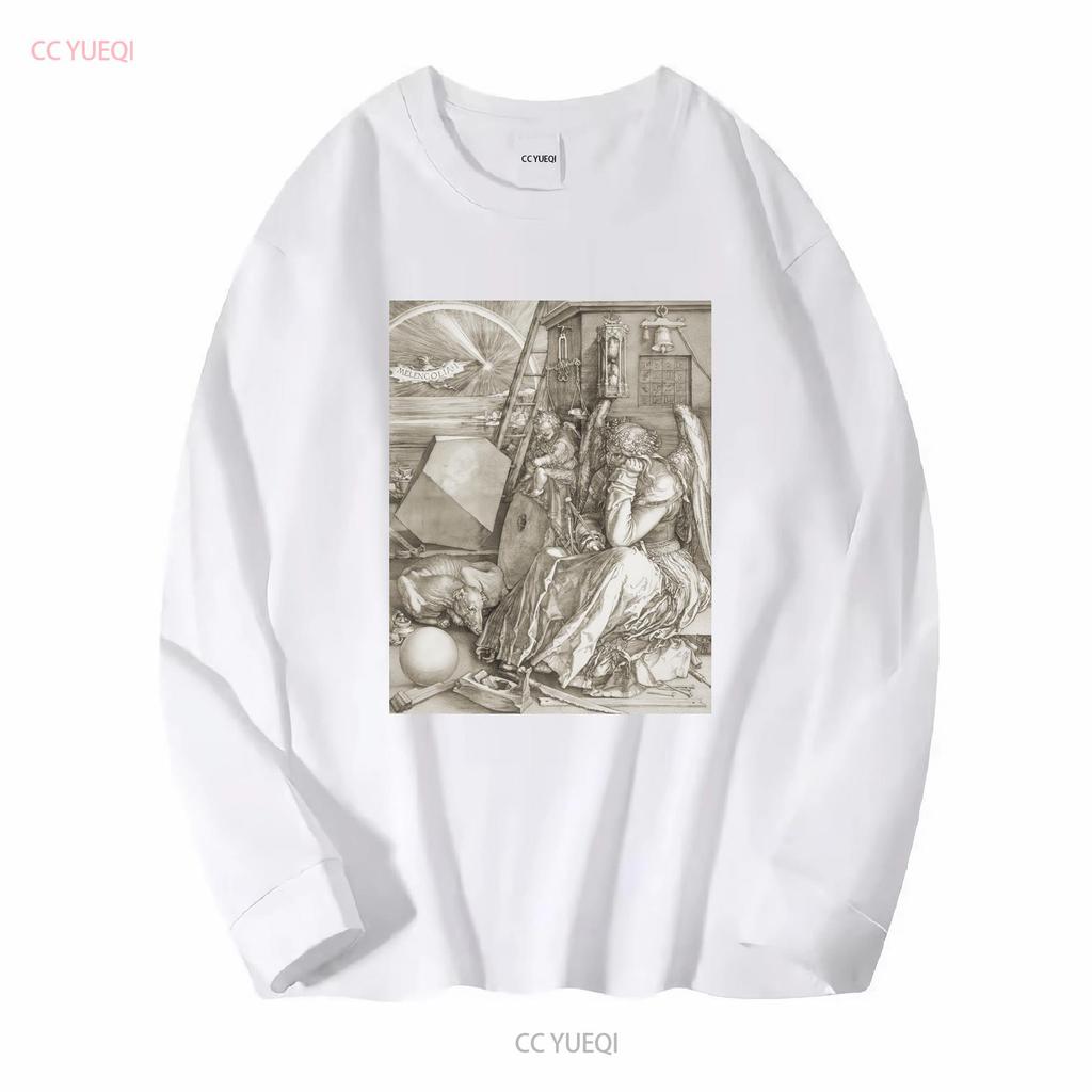 Melancolia I Melencolia Albrecht Durer T Shirt Arte Rinascimento Settentrionale per Lei Lui Amante vintage Lavato Unisex Stiloso