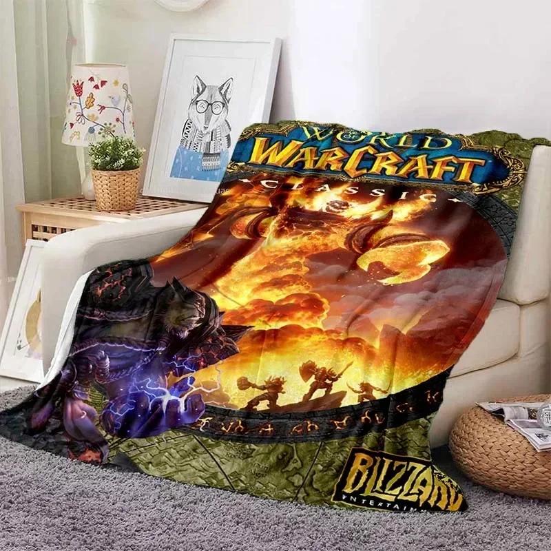 World of Warcraft Art Blanket Flannel Blanket A World of Magic and Limitless Adventure Soft Comfortable Home Travel Blanket