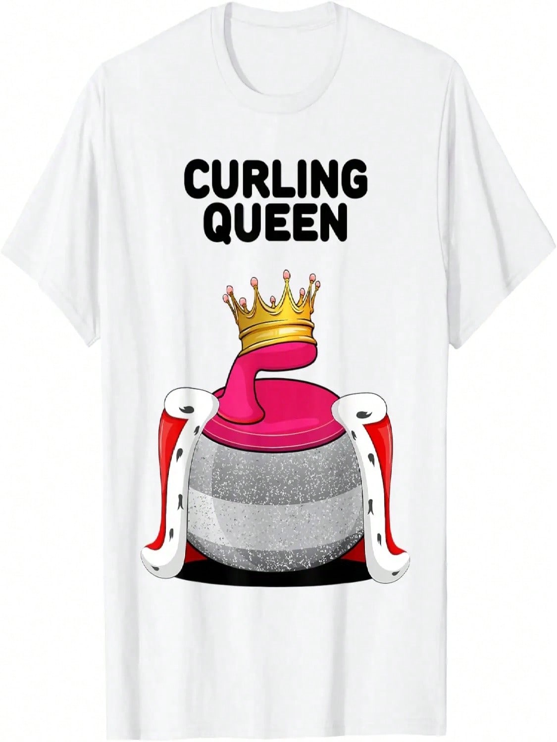 Curling Queen _ Girls Curling Team Player Wounisexs Curling T-Shirt S разноцветный
