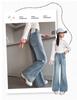 Girls' Light Color Micro Flare Jeans, Medium and Large Children's Stylish Spring/Autumn Pants 2026